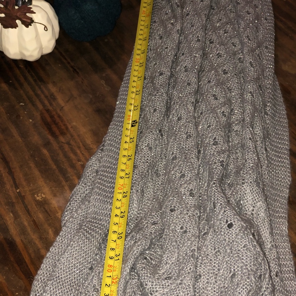 Infinity Gray Knit Scarf - Picture 2 of 2